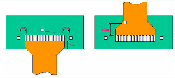 The recommended components distance from Hot-Bar land pattern